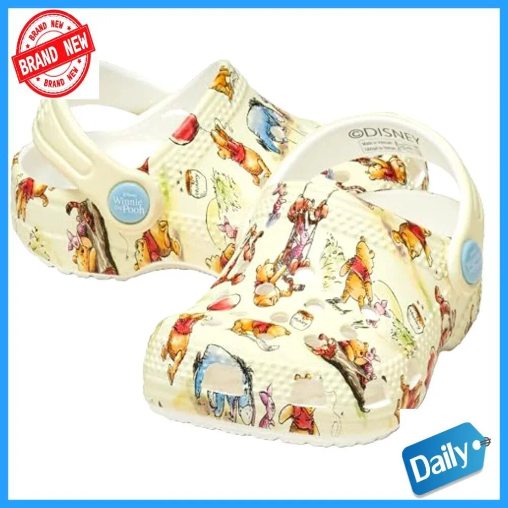 Infant Clogs Baby Shoes Winnie The Pooh Design 2-3 Size